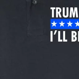 Trump 2024 I'll Be Back US Flag logo Softstyle Adult Sport Polo