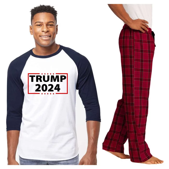 Trump 2024 Logo Raglan Sleeve Pajama Set