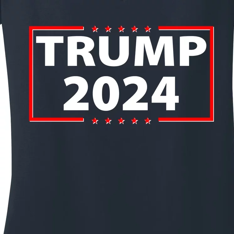 Trump 2024 Logo Women's V-Neck T-Shirt