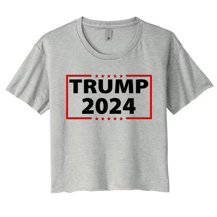 Trump 2024 Logo Women's Crop Top Tee