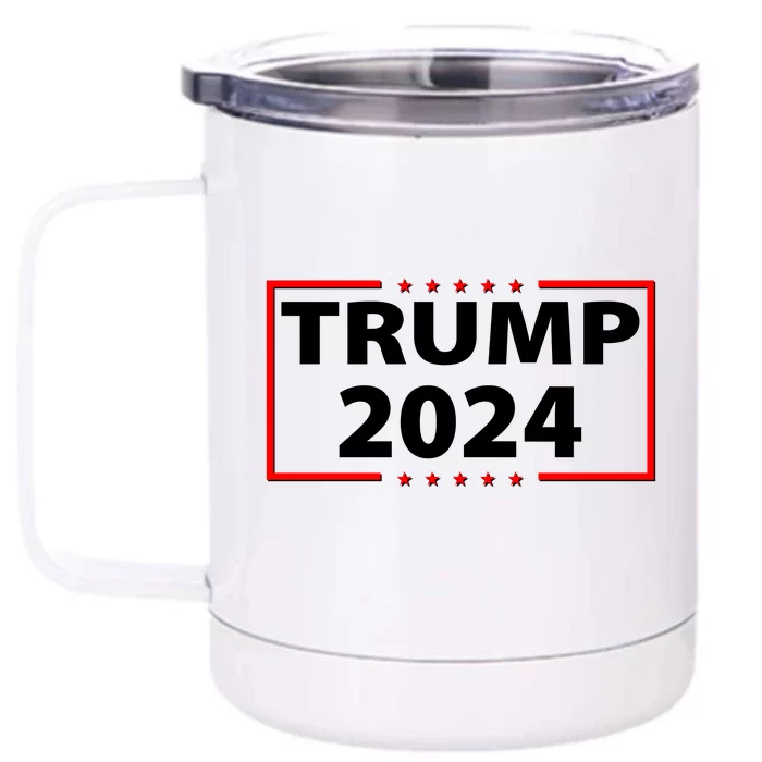 Trump 2024 Logo Front & Back 12oz Stainless Steel Tumbler Cup