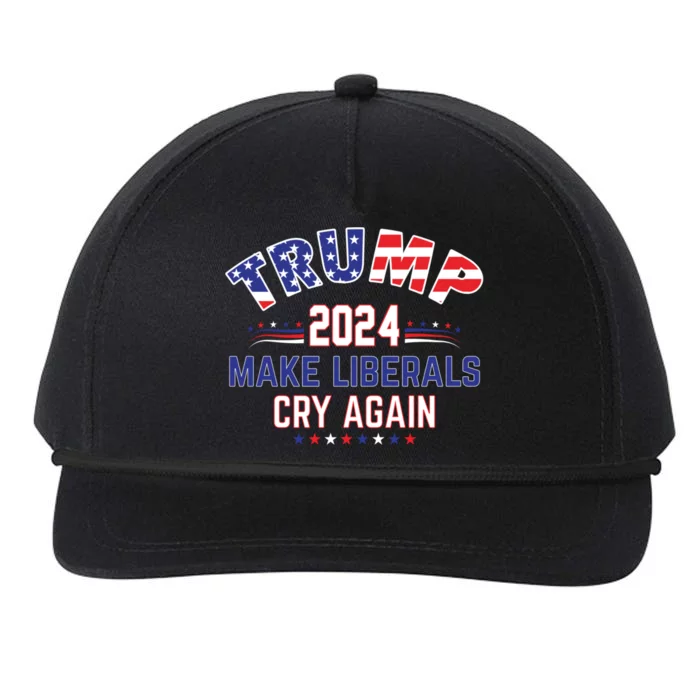 Trump 2024 Make Liberals Cry Again Snapback Five-Panel Rope Hat