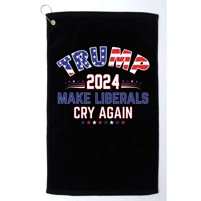 Trump 2024 Make Liberals Cry Again Platinum Collection Golf Towel