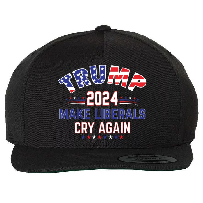 Trump 2024 Make Liberals Cry Again Wool Snapback Cap