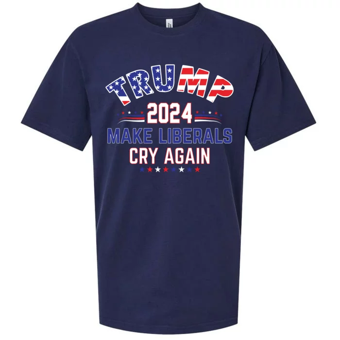 Trump 2024 Make Liberals Cry Again Sueded Cloud Jersey T-Shirt