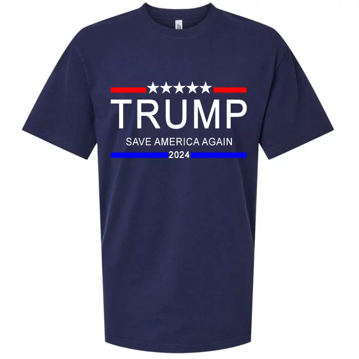 Trump 2024 Save America Sueded Cloud Jersey T-Shirt