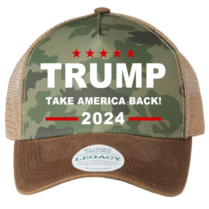 Trump 2024 Take America Back! Legacy Tie Dye Trucker Hat