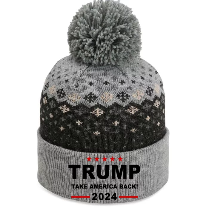 Trump 2024 Take America Back! The Baniff Cuffed Pom Beanie