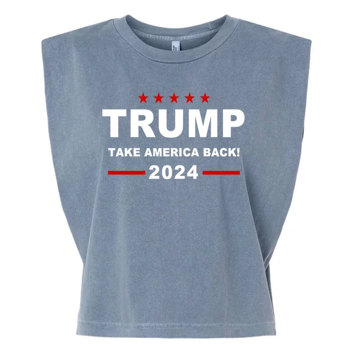 Trump 2024 Take America Back! Garment-Dyed Women's Muscle Tee