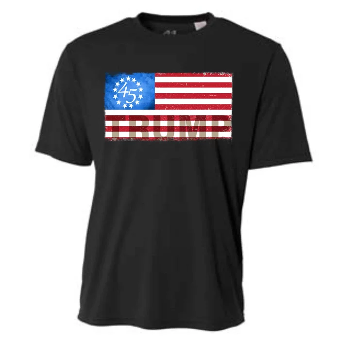 Trump 45 Betsy Ross 13 Original Colonies Flag Cooling Performance Crew T-Shirt