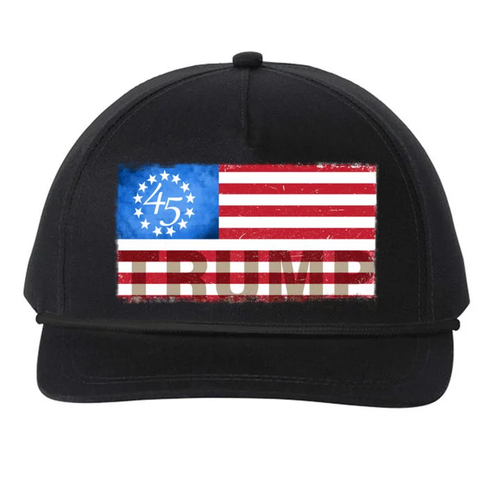 Trump 45 Betsy Ross 13 Original Colonies Flag Snapback Five-Panel Rope Hat