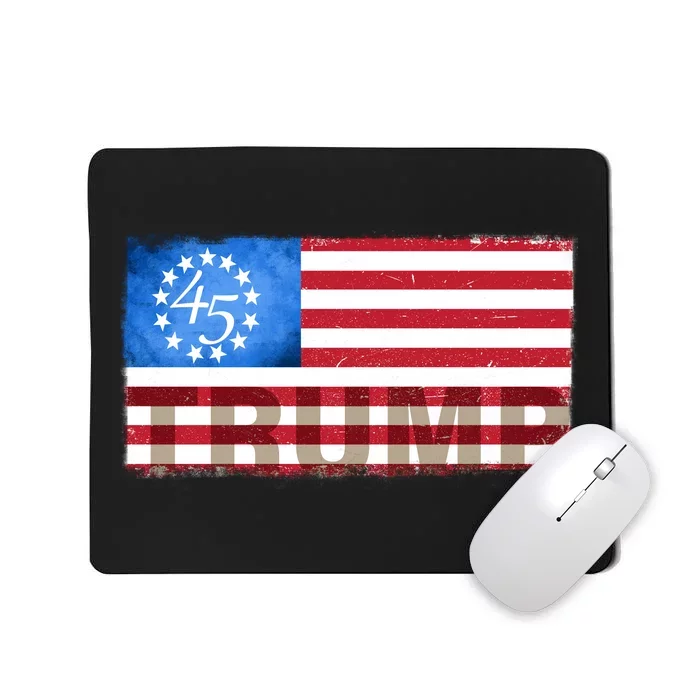 Trump 45 Betsy Ross 13 Original Colonies Flag Mousepad