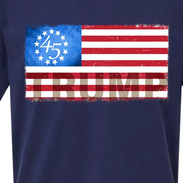 Trump 45 Betsy Ross 13 Original Colonies Flag Sueded Cloud Jersey T-Shirt