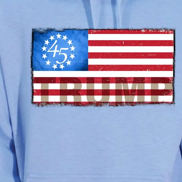 Trump 45 Betsy Ross 13 Original Colonies Flag Unisex Surf Hoodie