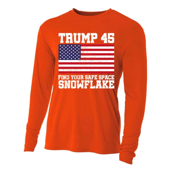 Trump 45 Find Your Safe Place Snowflake Cooling Performance Long Sleeve Crew