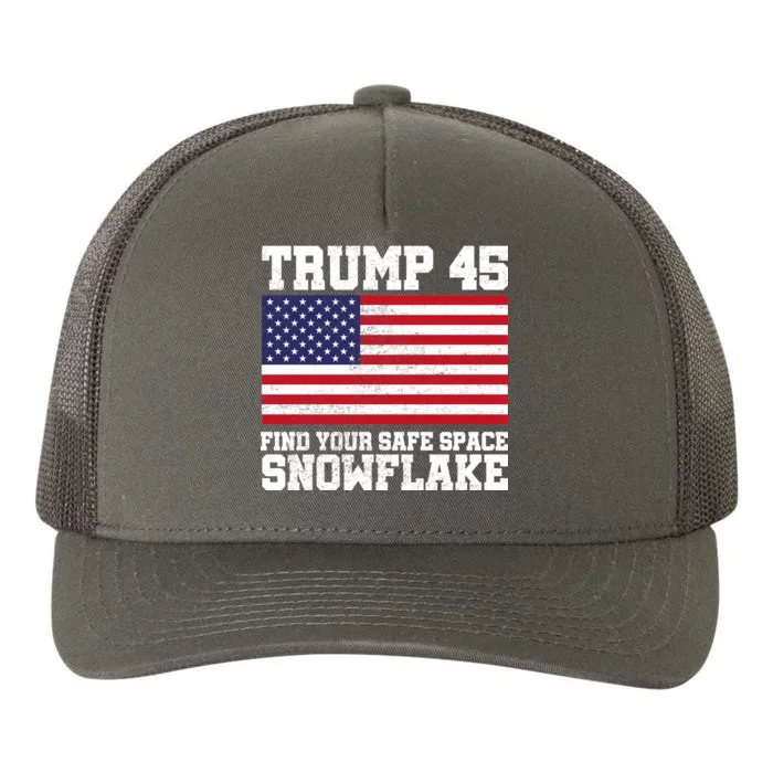 Trump 45 Find Your Safe Place Snowflake Yupoong Adult 5-Panel Trucker Hat