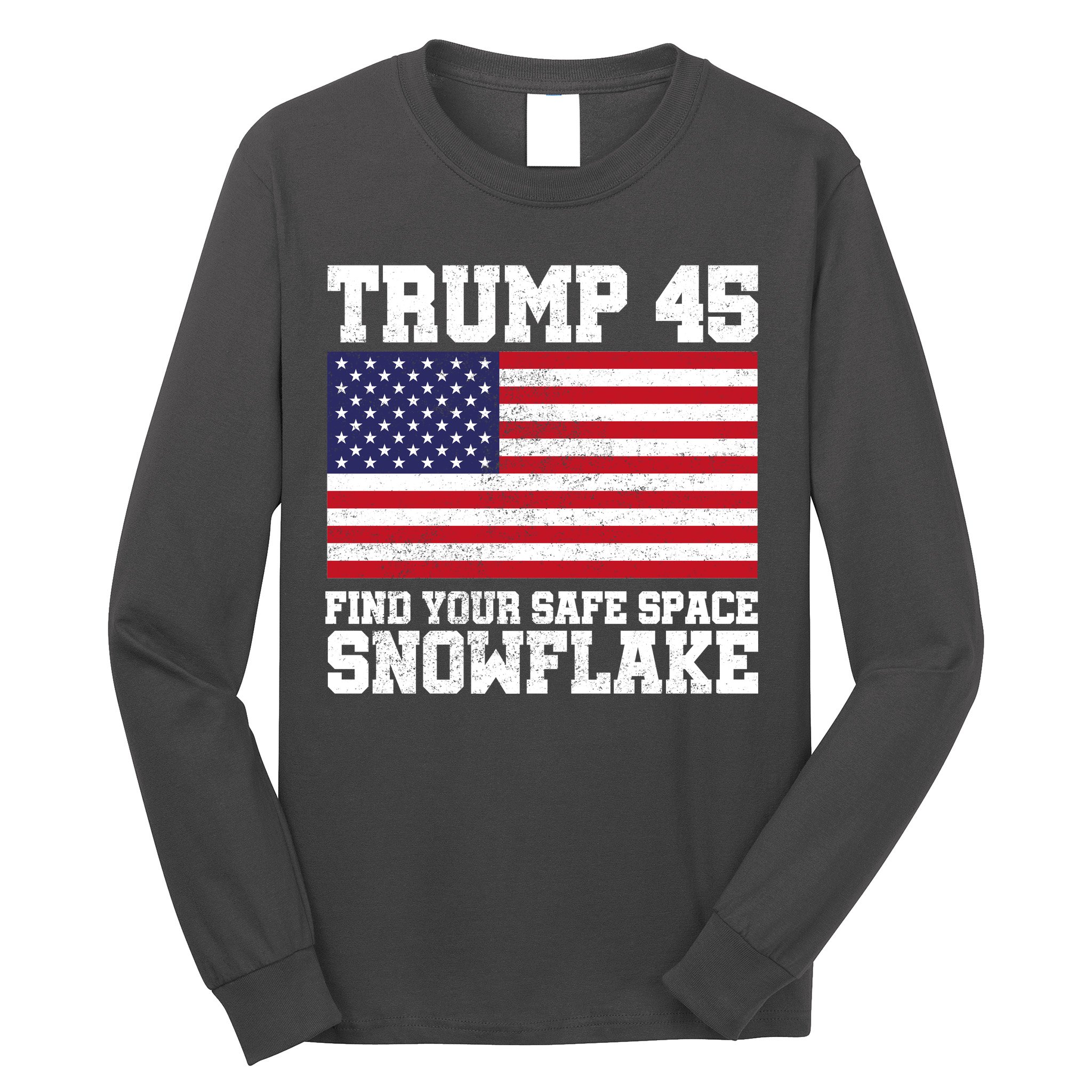 Porn American Dad Betsy White - Trump 45 Find Your Safe Place Snowflake Long Sleeve Shirt | TeeShirtPalace