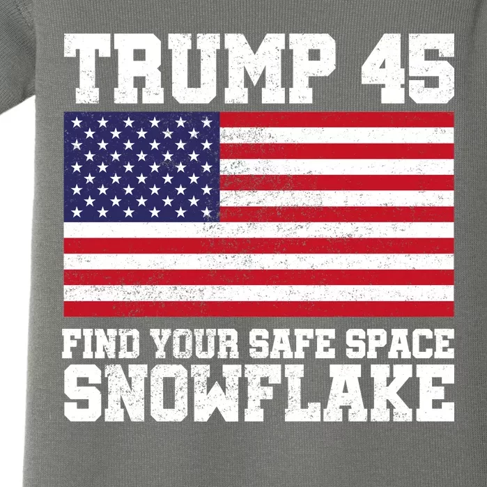 Trump 45 Find Your Safe Place Snowflake Baby Bodysuit