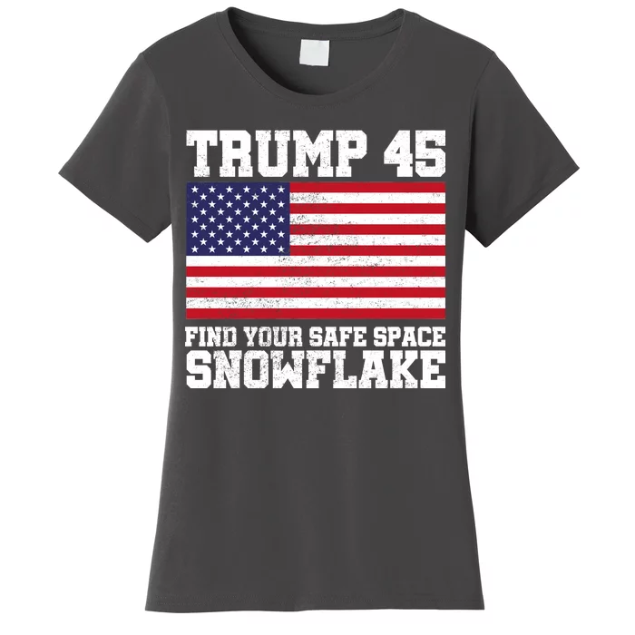 Trump 45 Find Your Safe Place Snowflake Womens T Shirt Teeshirtpalace