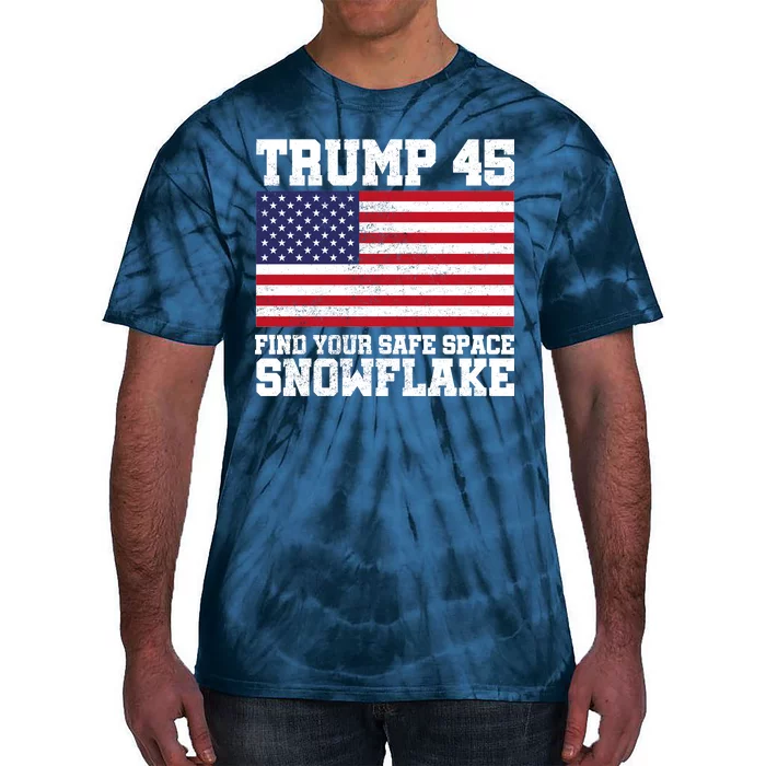 Trump 45 Find Your Safe Place Snowflake Tie-Dye T-Shirt