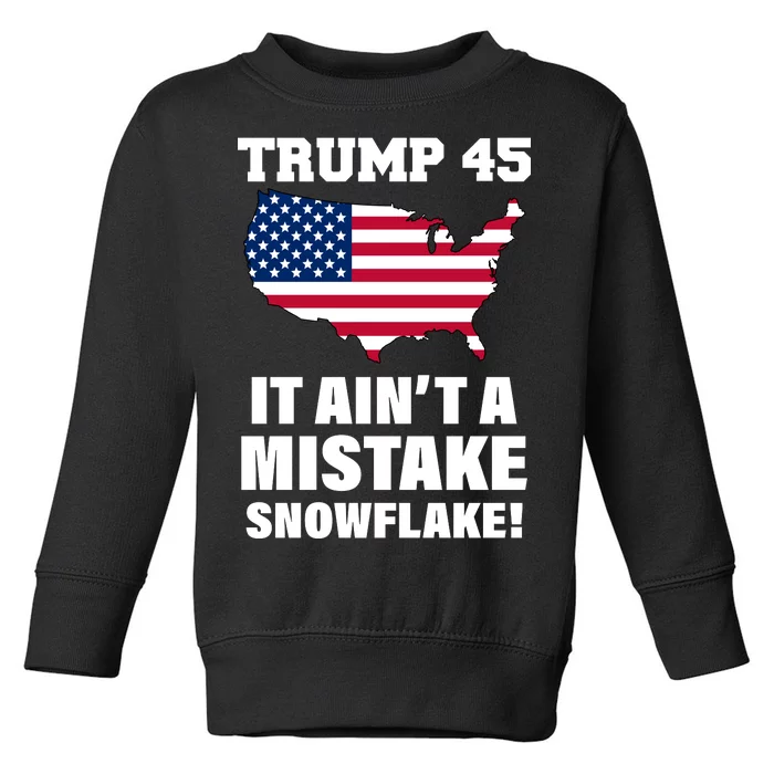 Trump 45 It Ain't A Mistake Snowflake Toddler Sweatshirt