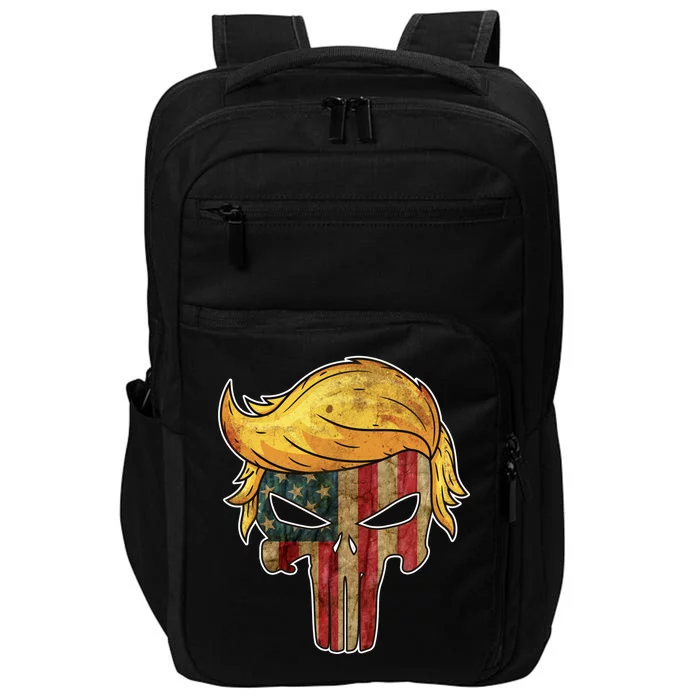 Trump American Skull Golden Hair Impact Tech Backpack