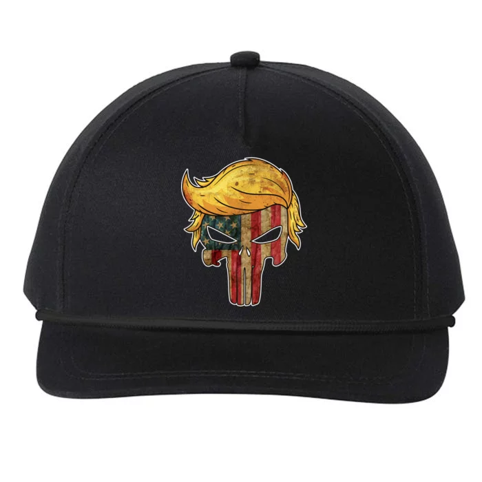 Trump American Skull Golden Hair Snapback Five-Panel Rope Hat