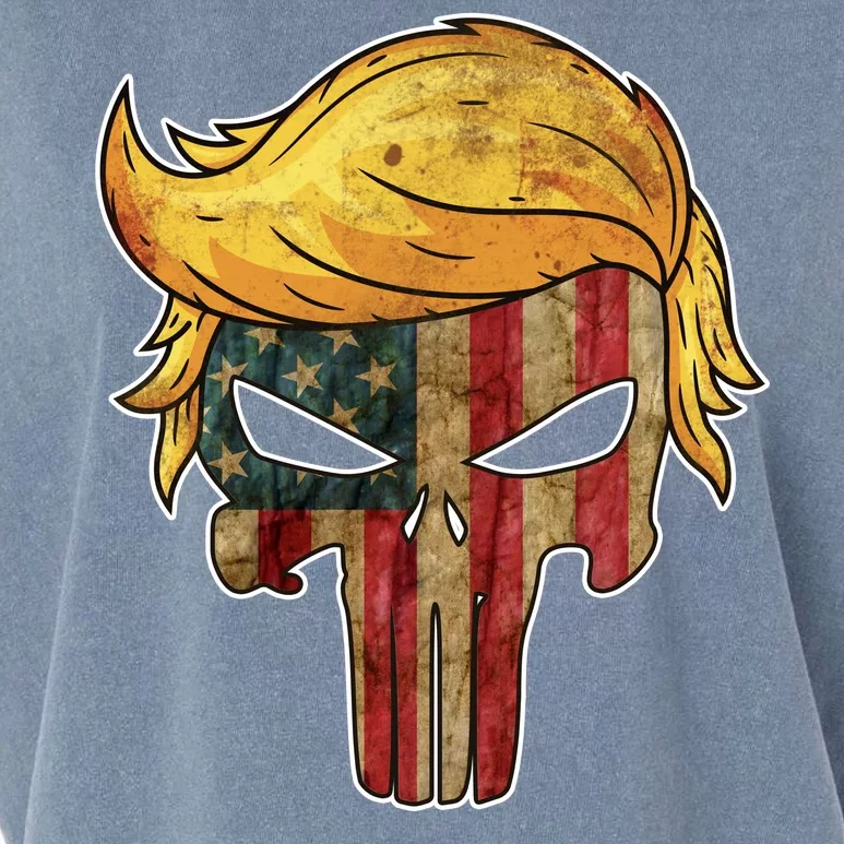 Trump American Skull Golden Hair Garment-Dyed Women's Muscle Tee