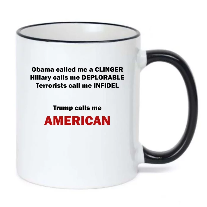 Trump Calls Me American Black Color Changing Mug