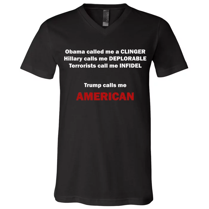 Trump Calls Me American V-Neck T-Shirt