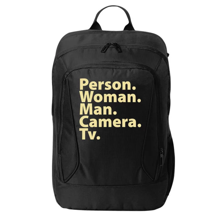 Trump Cognitive Test Person Woman Man Camera TV City Backpack