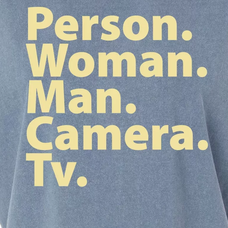 Trump Cognitive Test Person Woman Man Camera TV Garment-Dyed Women's Muscle Tee