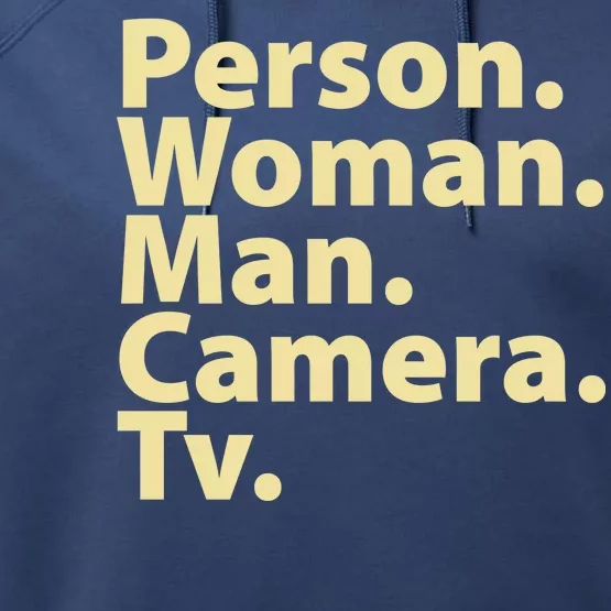 Trump Cognitive Test Person Woman Man Camera TV Performance Fleece Hoodie