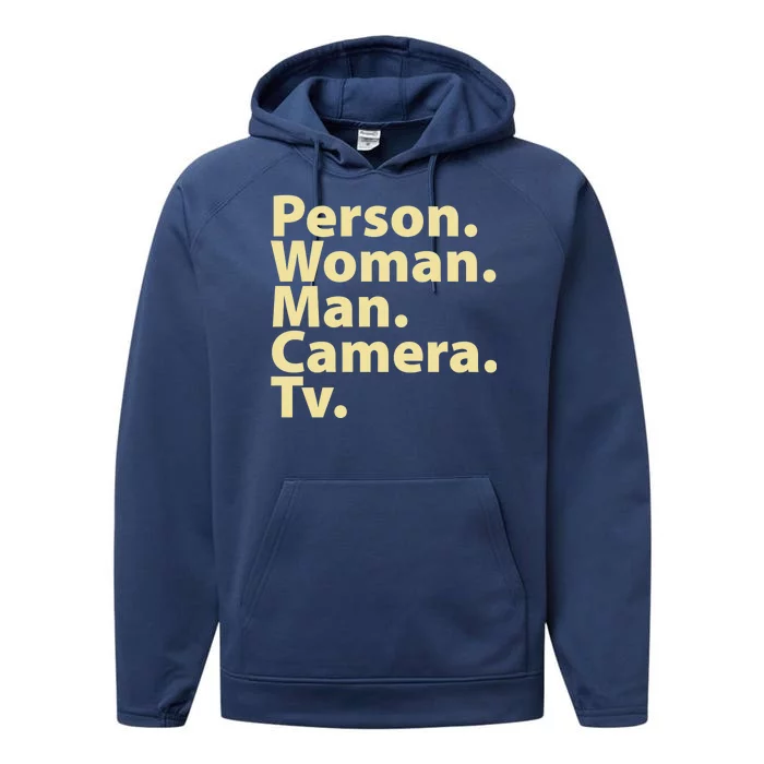 Trump Cognitive Test Person Woman Man Camera TV Performance Fleece Hoodie