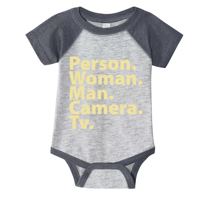 Trump Cognitive Test Person Woman Man Camera TV Infant Baby Jersey Bodysuit