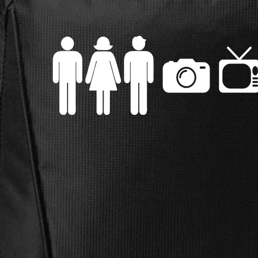 Trump Cognitive Test Person Woman Man Camera TV Funny City Backpack