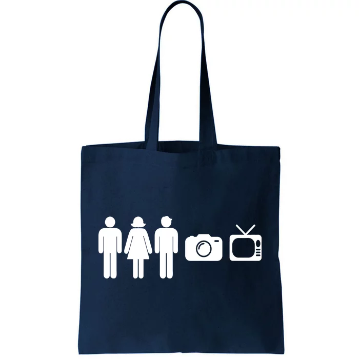 Trump Cognitive Test Person Woman Man Camera TV Funny Tote Bag