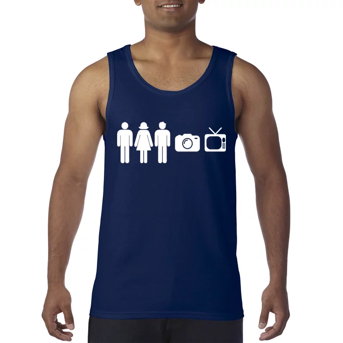 Trump Cognitive Test Person Woman Man Camera TV Funny Tank Top