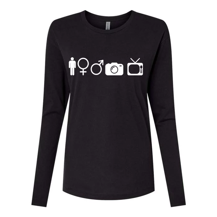 Trump Cognitive Test Symbols Womens Cotton Relaxed Long Sleeve T-Shirt