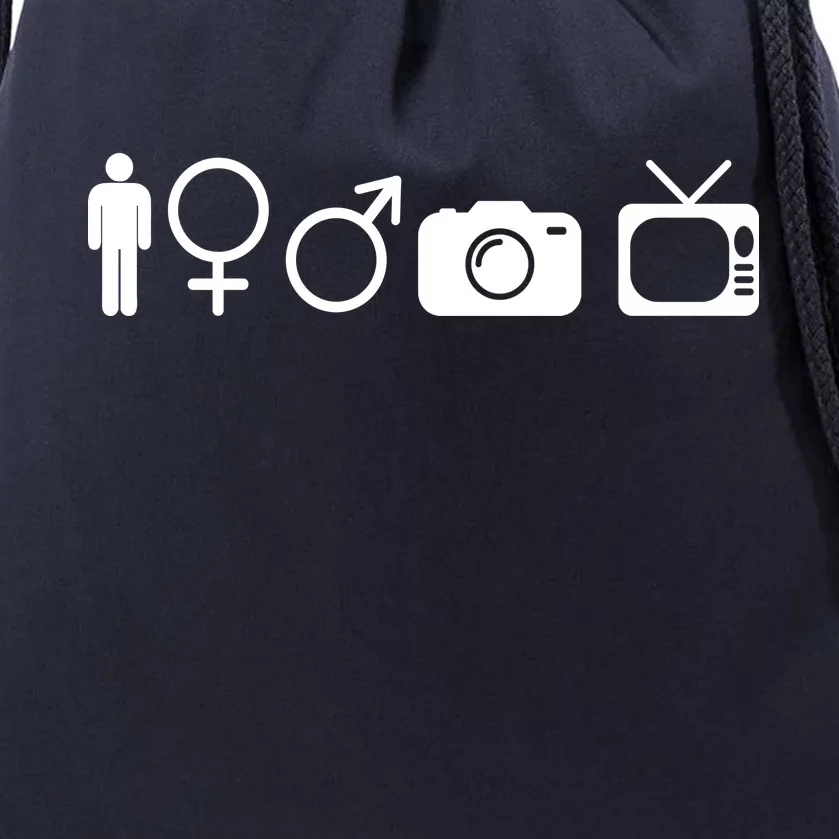 Trump Cognitive Test Symbols Drawstring Bag