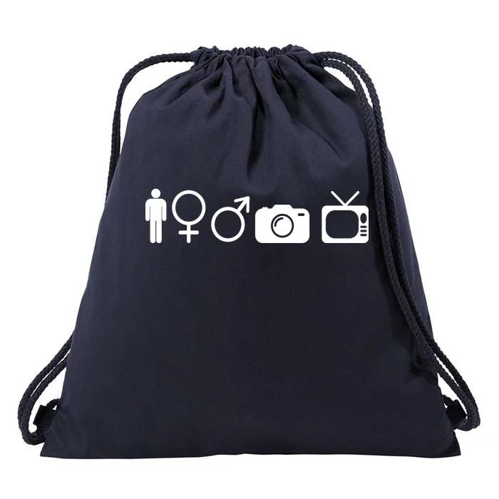 Trump Cognitive Test Symbols Drawstring Bag