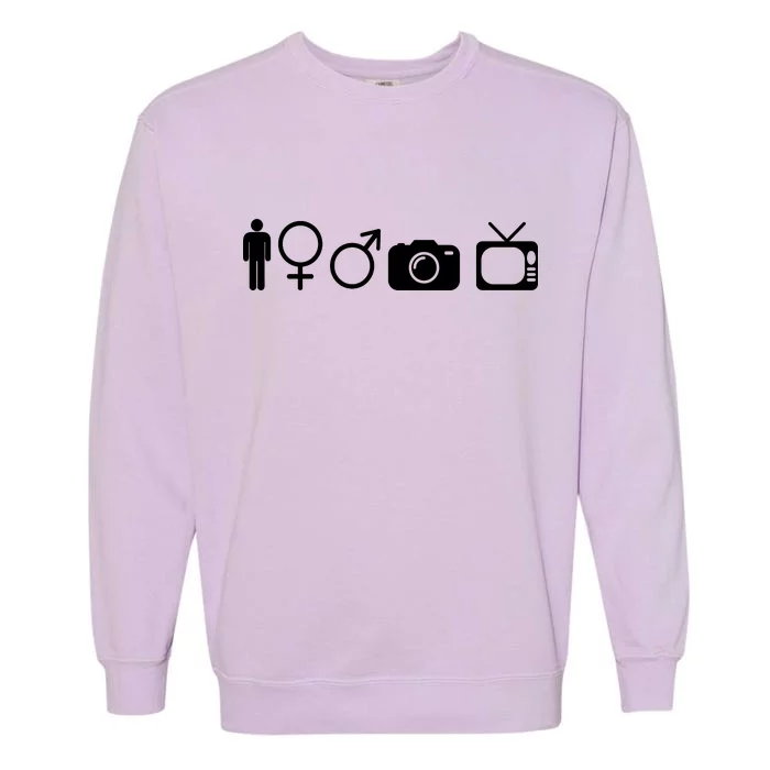 Trump Cognitive Test Symbols Garment-Dyed Sweatshirt