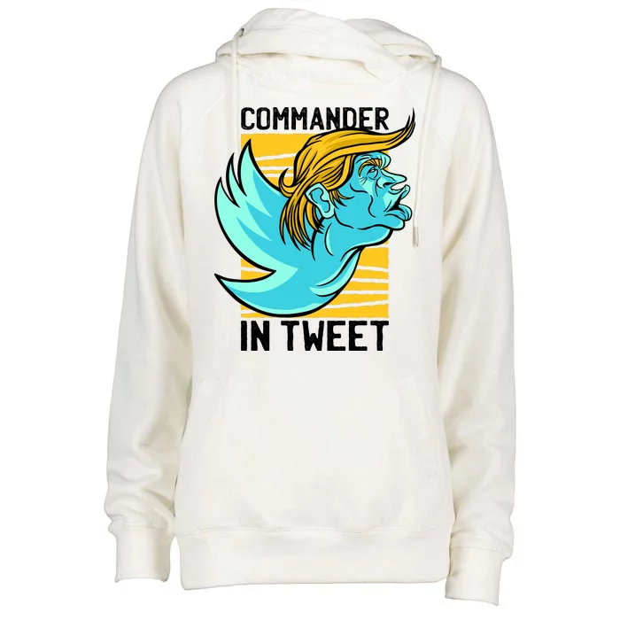 Trump Commander In Tweet Womens Funnel Neck Pullover Hood