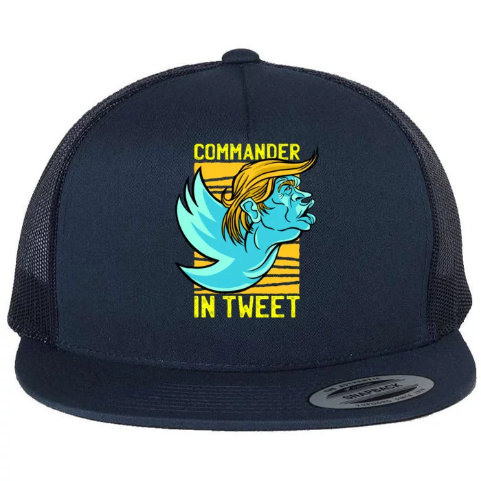 Trump Commander In Tweet Flat Bill Trucker Hat