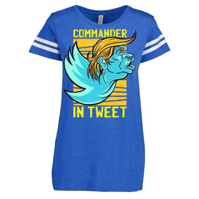 Trump Commander In Tweet Enza Ladies Jersey Football T-Shirt