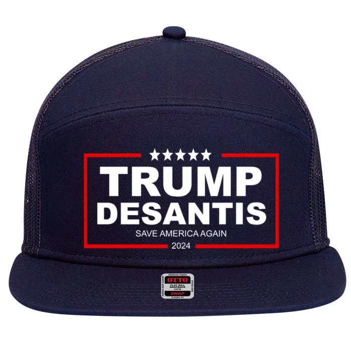 Trump Desaints 2024 Election Save America 7 Panel Mesh Trucker Snapback Hat