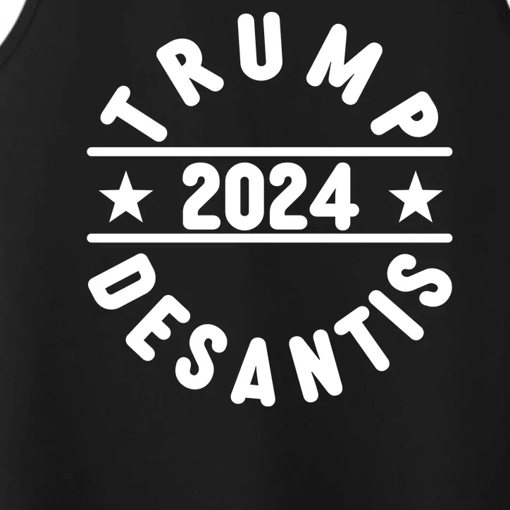 Trump Desantis 2024 Election Logo Performance Tank