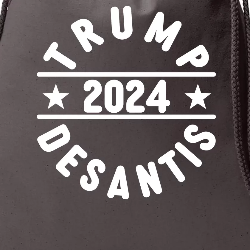 Trump Desantis 2024 Election Logo Drawstring Bag