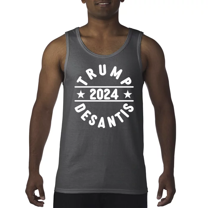 Trump Desantis 2024 Election Logo Tank Top