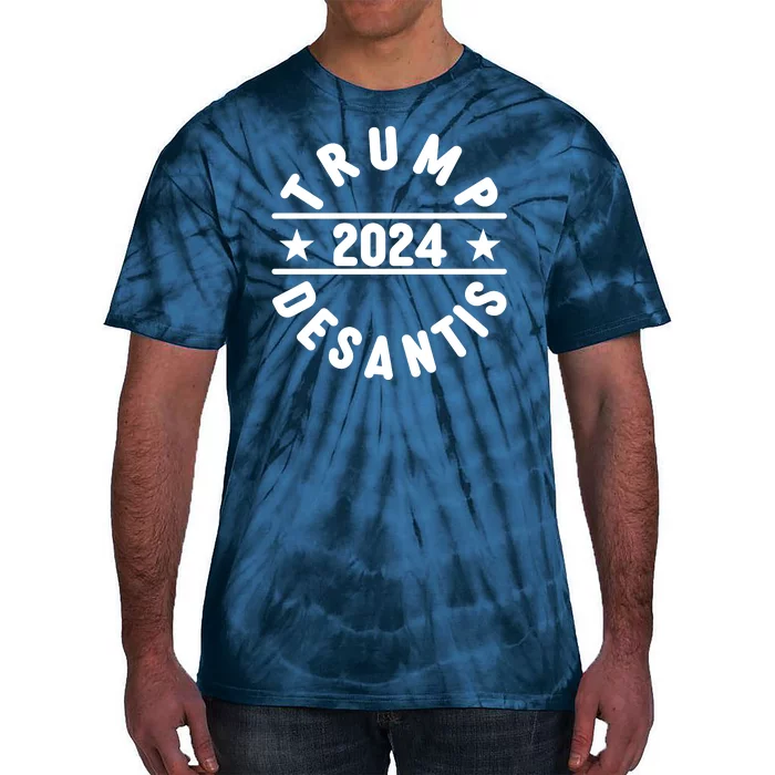 Trump Desantis 2024 Election Logo Tie-Dye T-Shirt